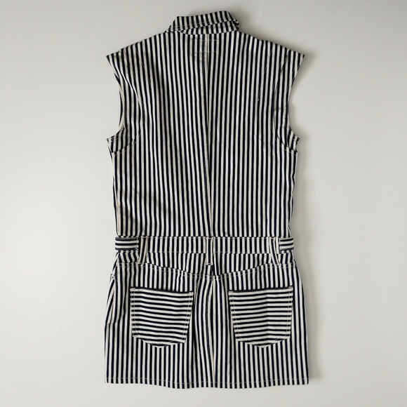 Current Elliott Striped Jumpsuit Dress Sleeveless